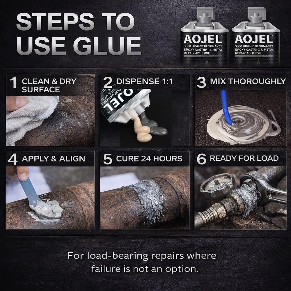 Structural Epoxy 1.69 oz Load-Bearing Cold-Weld Strength Drillable Waterproof