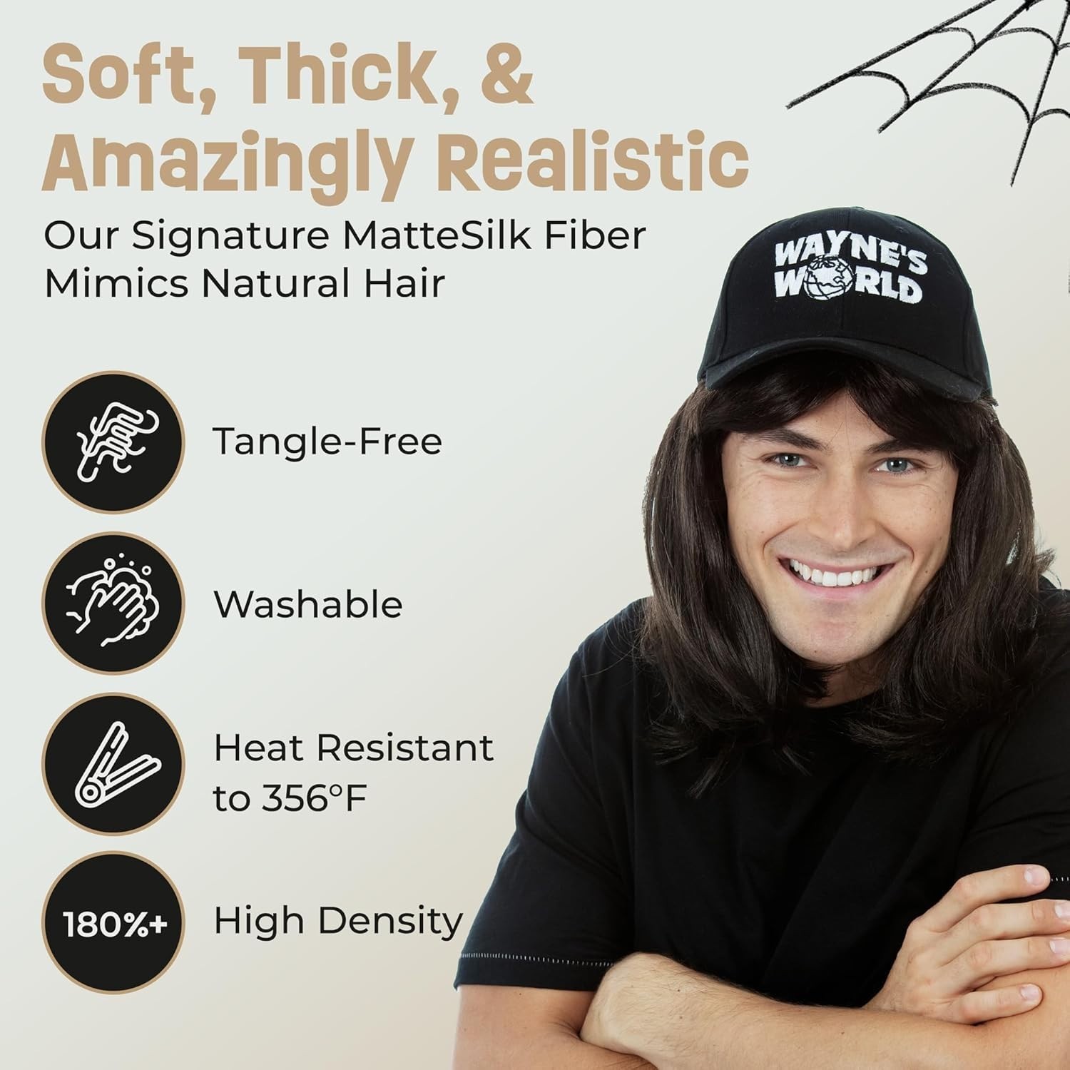 Waynes World Duo Wig Costume Garth & Wayne Cosplay NWT