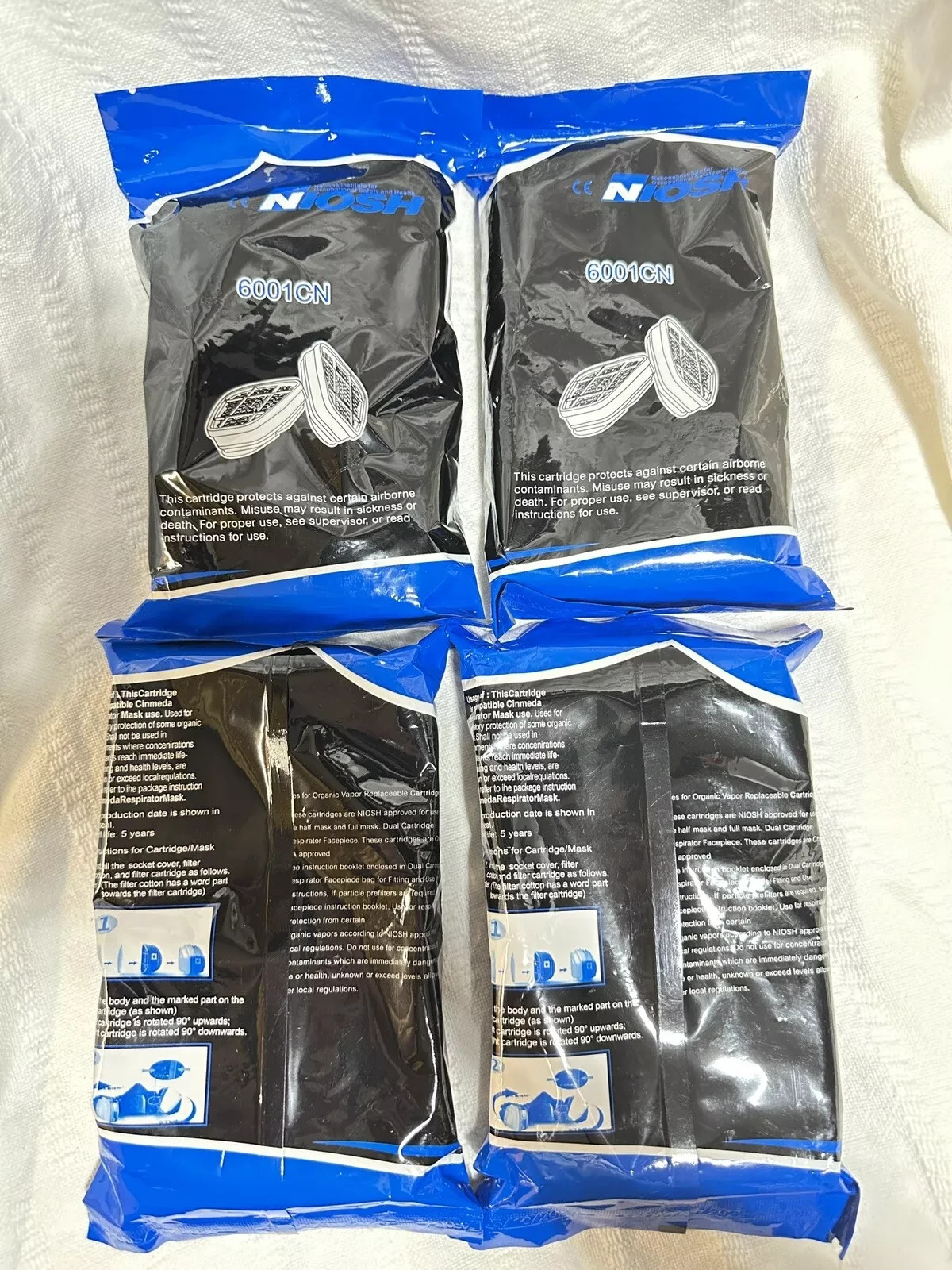 6001CN Organic Vapor Respirator Filters Cartridge For 6200 6800 7502 Gas Mask