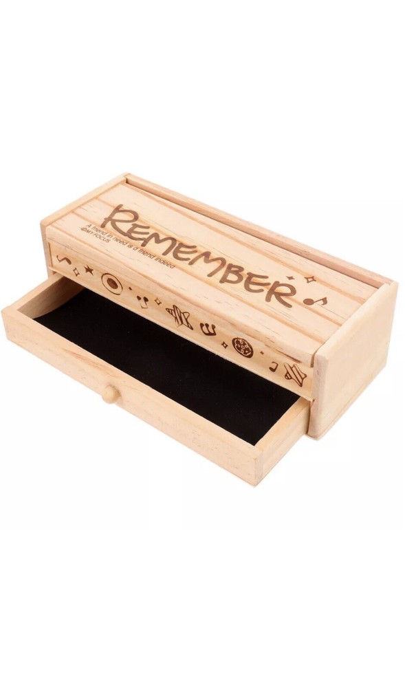 It Pencil Case for Girls Wooden Box Practical Multi-functional