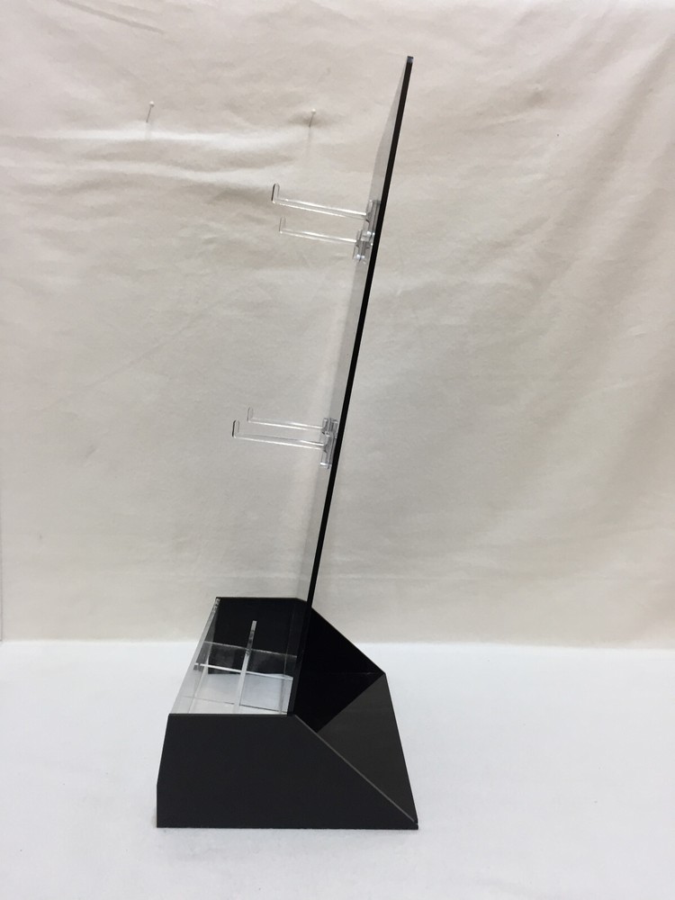 Vertical Display Black & Clear Acrylic Plastic