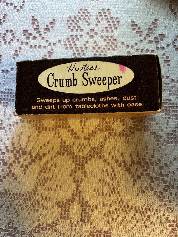 Hostess Brown Retro   Vtg Crumb Sweeper Brush With Original Box