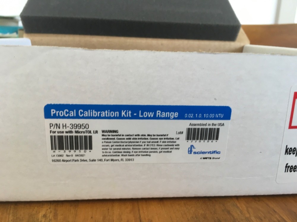 ProCal Calibration Kit Low Range .02, 1.0, 10.00 NTU
