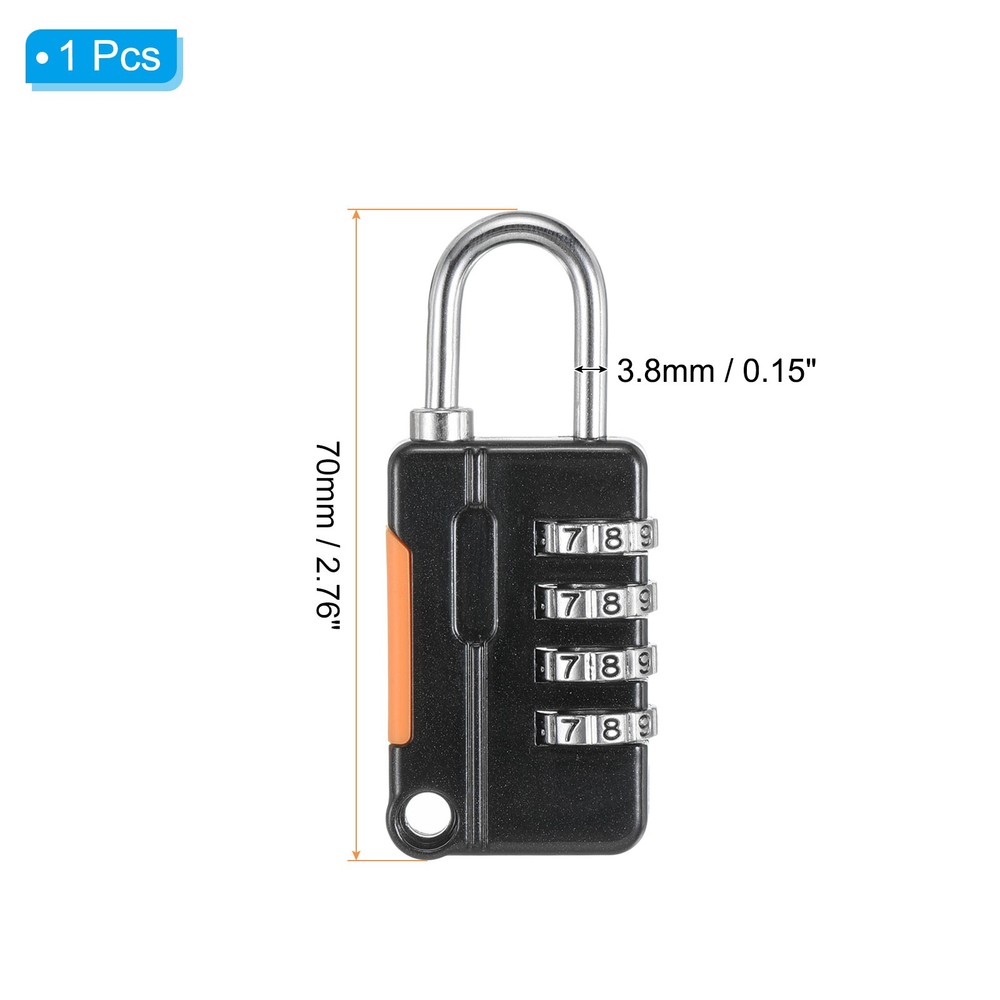 1Pcs 6.5Ft 4Digit Security Cable Padlock Combination Lock for DIY