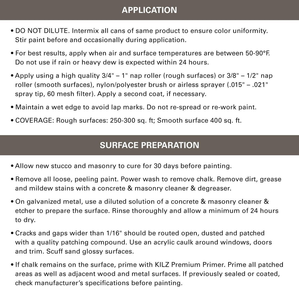 Tan Flat Paint – Self-Priming Solution for Masonry, Brick & Stucco