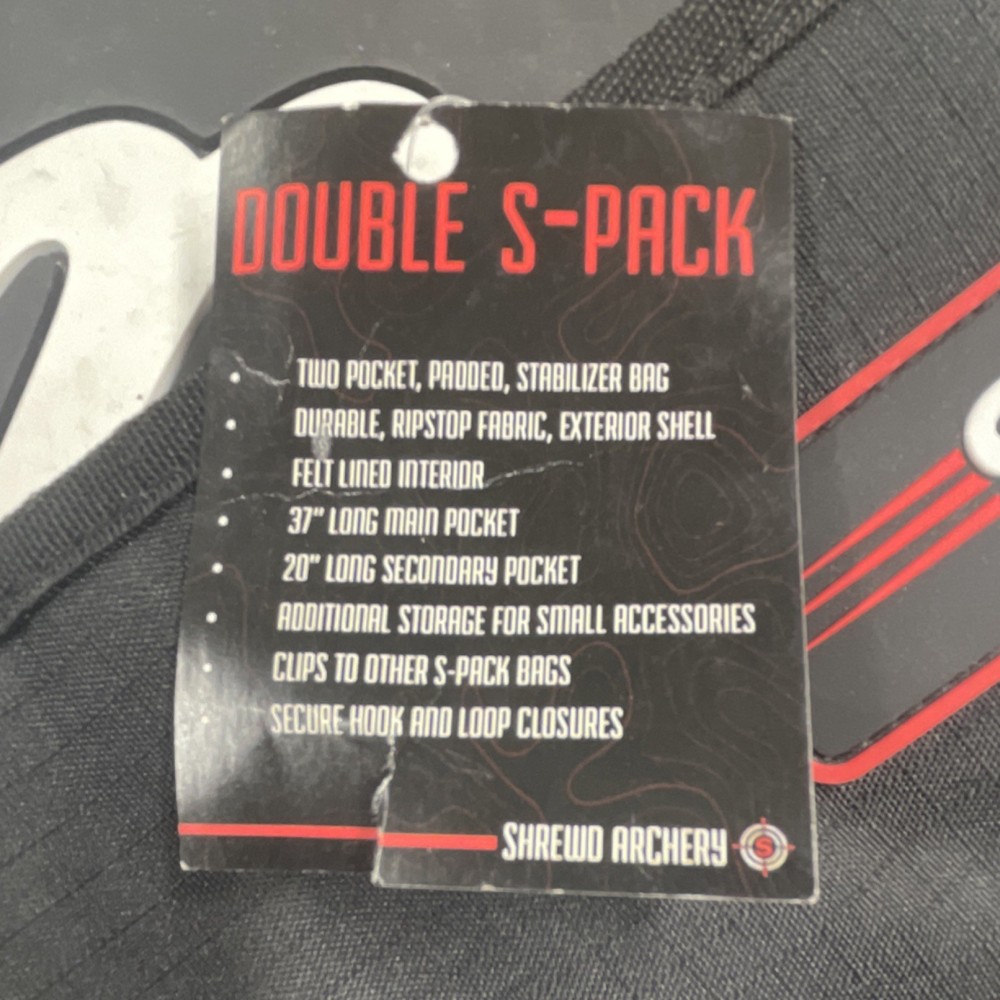 Shrewd Archery Double S-Pack Stabilizer Bag Black SMSPACK2