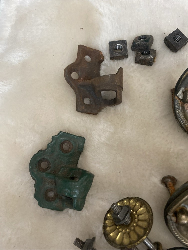 Antique Hardware Lot Pulls Latch Wheels Hook