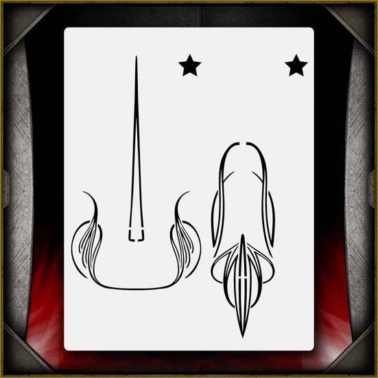 Pinstripe 2 Airbrush Stencil Template Airsick