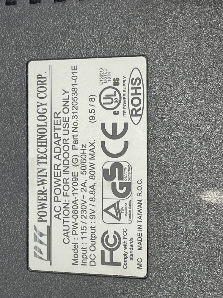 Power-Win Switchable Power Adapter PW-080A-1Y09E