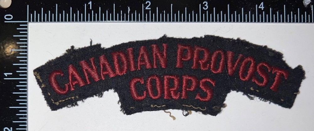 WWII Canadian Provost Corps Cloth Patch Flash Formation Sign