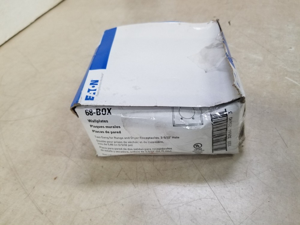 EATON CHROME WALLPLATE #68-BOX - 10 PCS