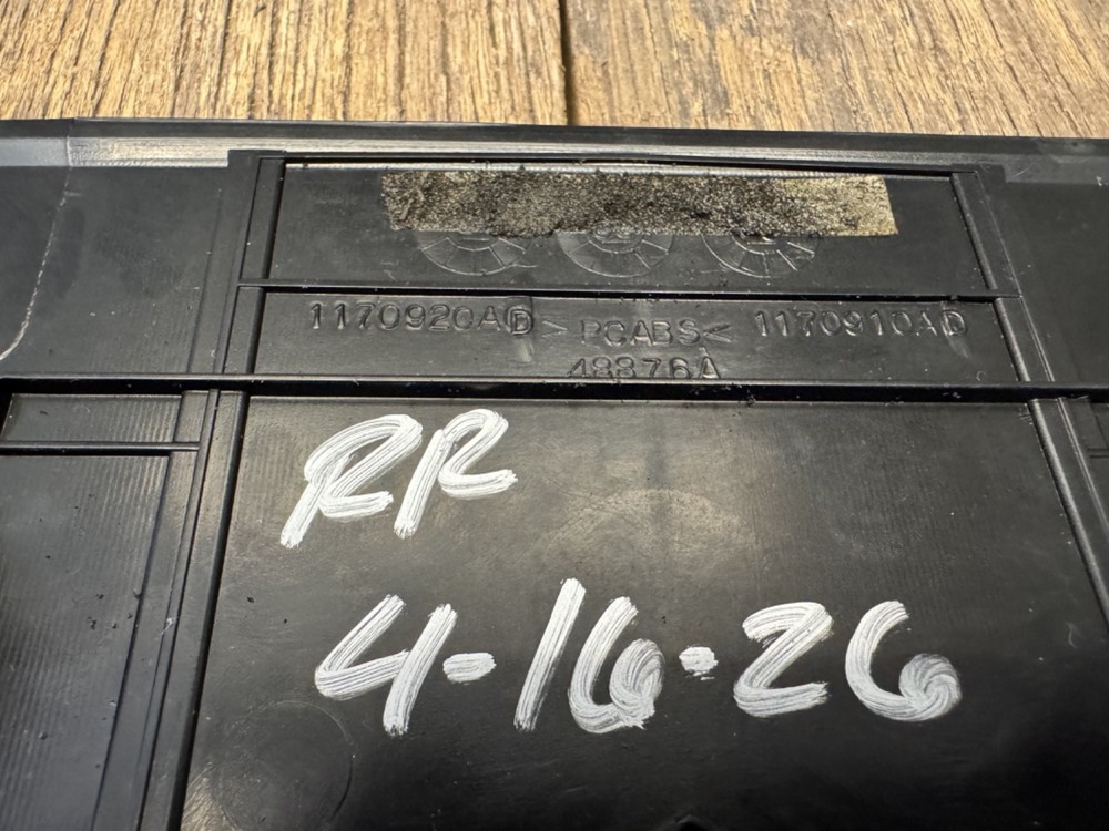 08-14 Dodge Challenger Dash Defrost Upper Trim Panel OEM Grille Dark Gray