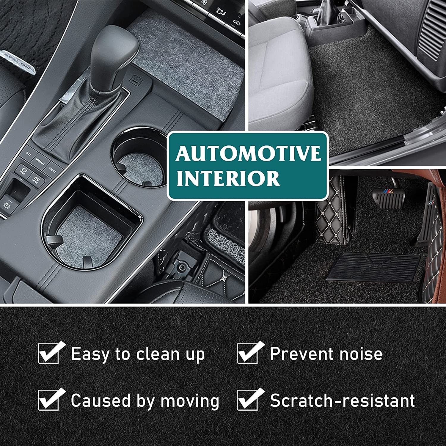 80"×40" Car Woofer Speaker Box Black Carpet Audio Wrap Trunk Liner Upholstery