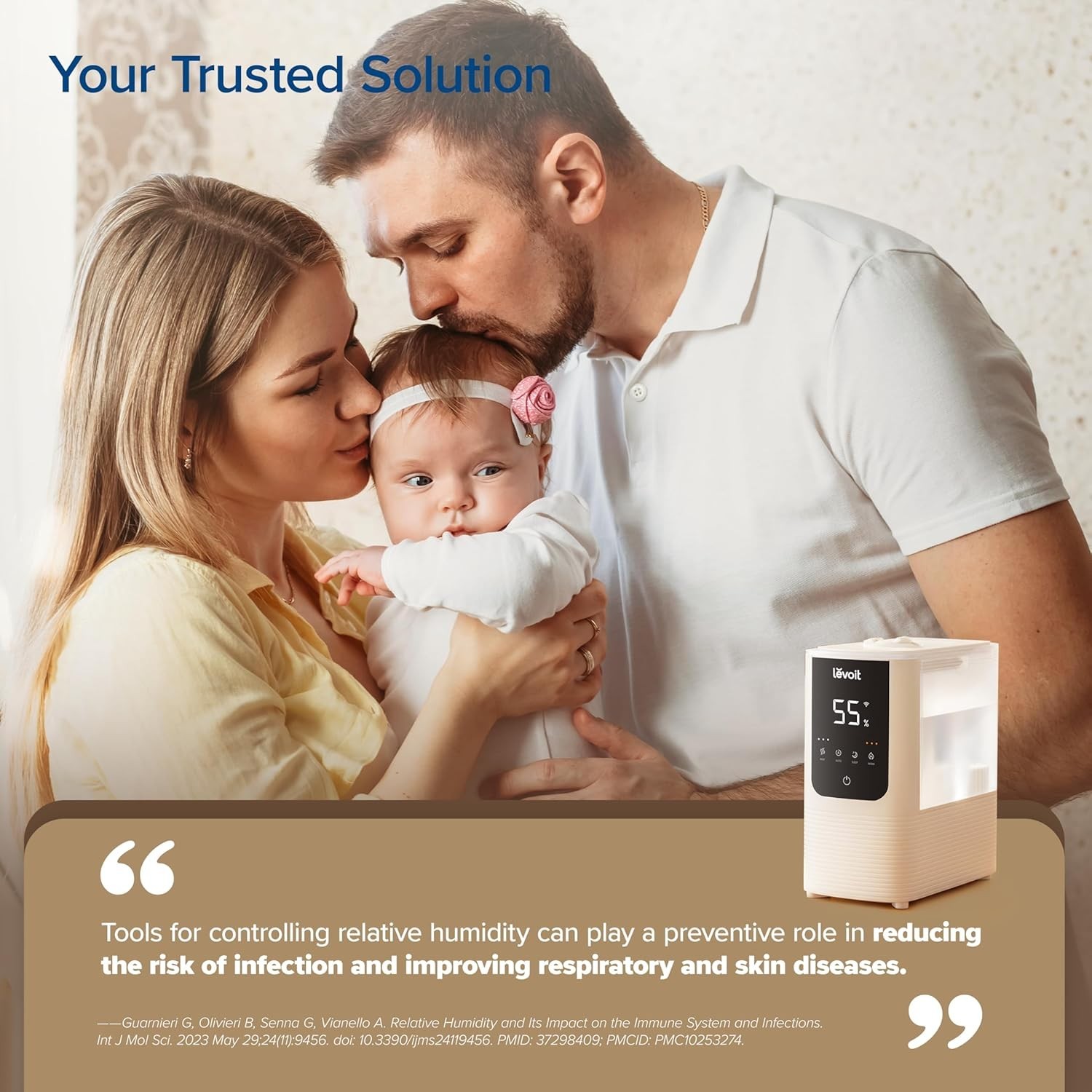 LEVOIT Humidifiers for Home, Smart Warm/Cool Mist Air Humidifier, OasisMist4.5L