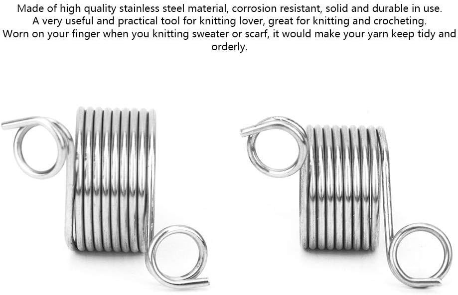 2Pcs Finger Holder Knitting Thimble2Pcs17Mm19Mm Ring Knitting Thread Yarn Tools