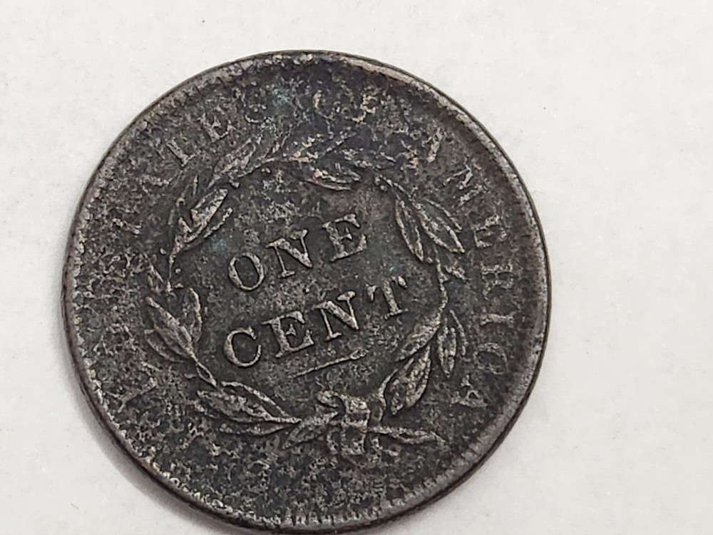 1838 Coronet Head One Cent Coin