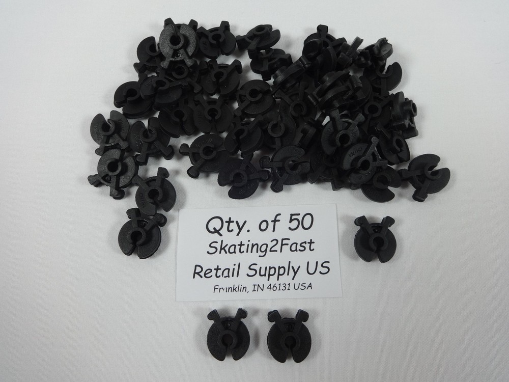 Qty. 50 Black Squeezable Inventory Control Clip Wire Grid Peg Hook