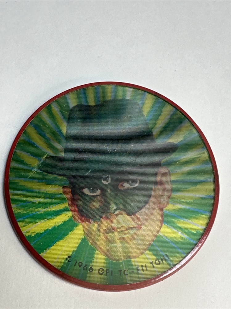 Green Hornet 1966 Vari Vue Large Pinback Button.