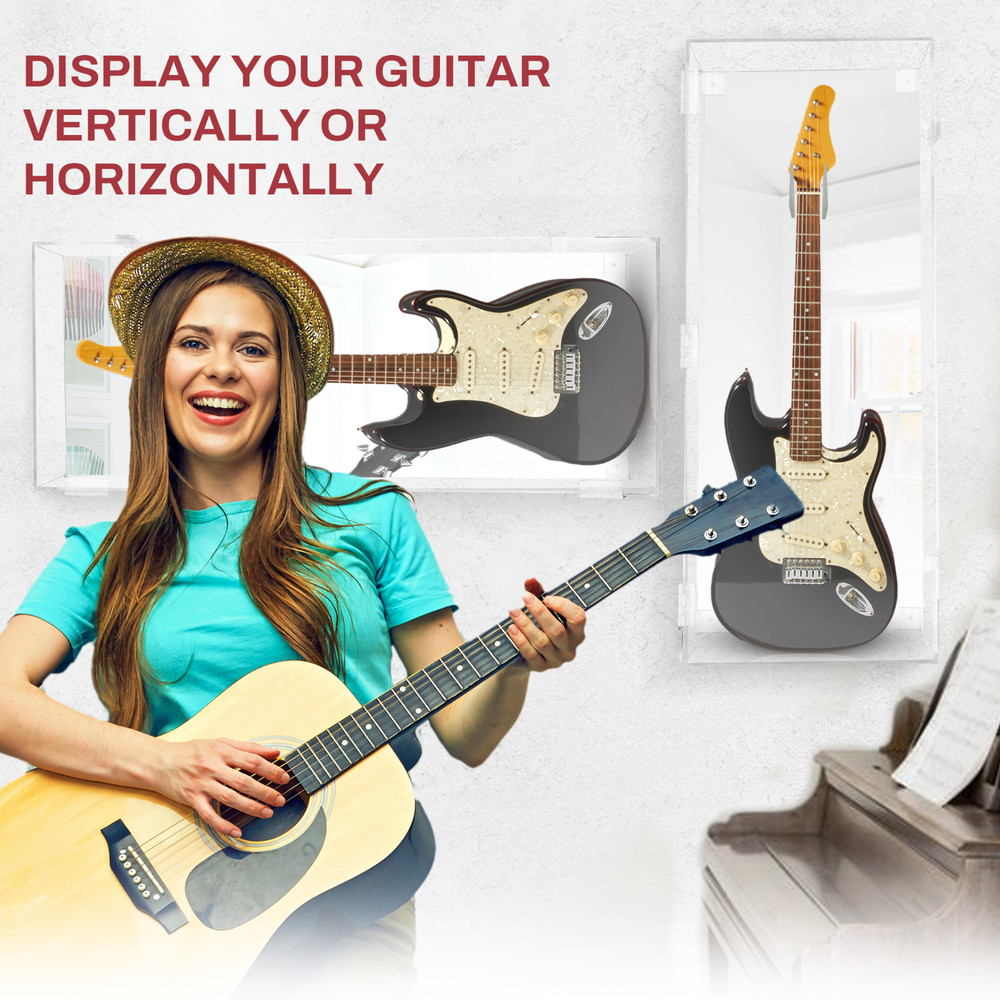 Acrylic Guitar Case with Mirror Back