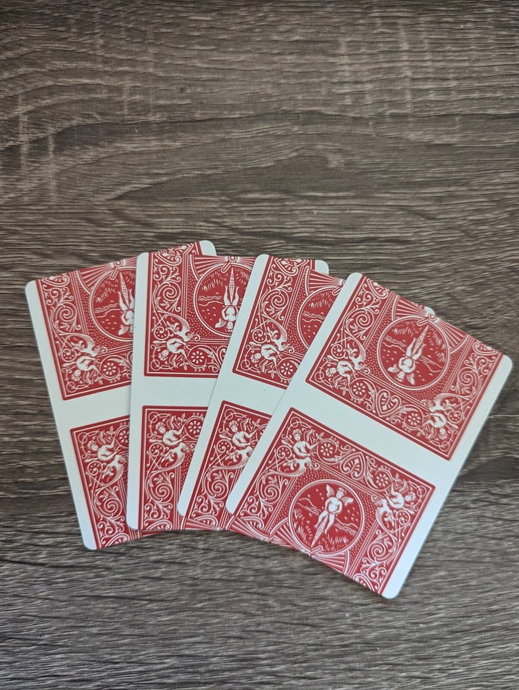 Misprinted Bicycle Cards Magic Torn & Restored Upside Down  8 Pack Trick