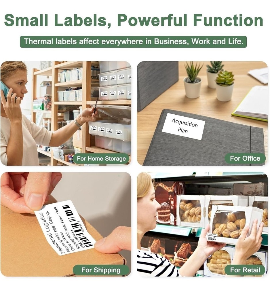CLABEL Thermal Label Maker Machine: 2 Inch Portable Bluetooth Label Printer 221B