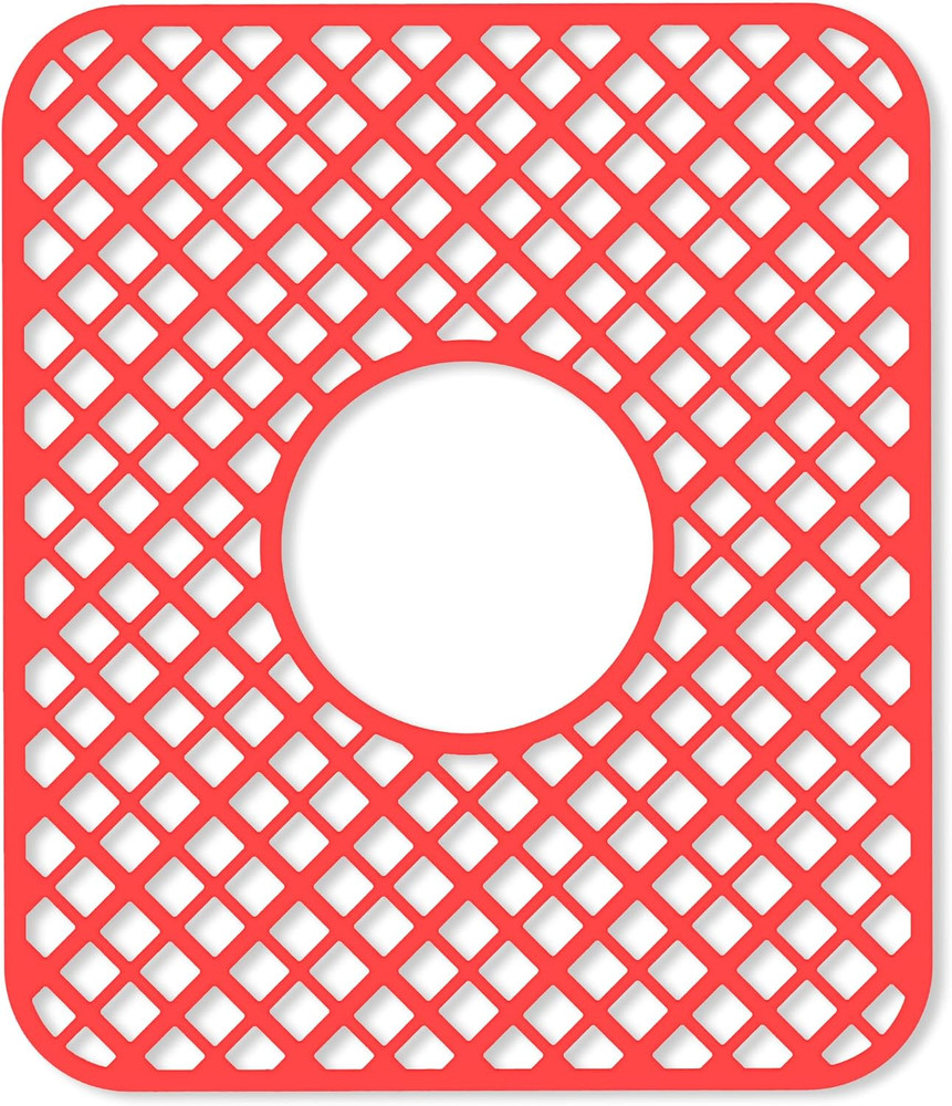 2 Pack Silicone Sink Protector for Kitchen Sink, Trellis Pattern 13 X 11 Inches