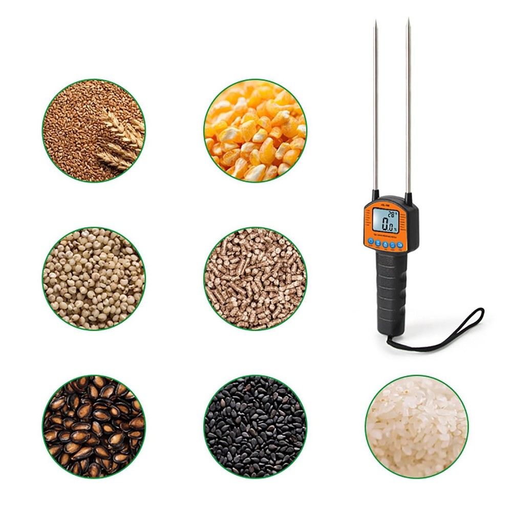 Digital Grain Moisture Meter Hygrometer Humidity Tester Voice Broadcast Function