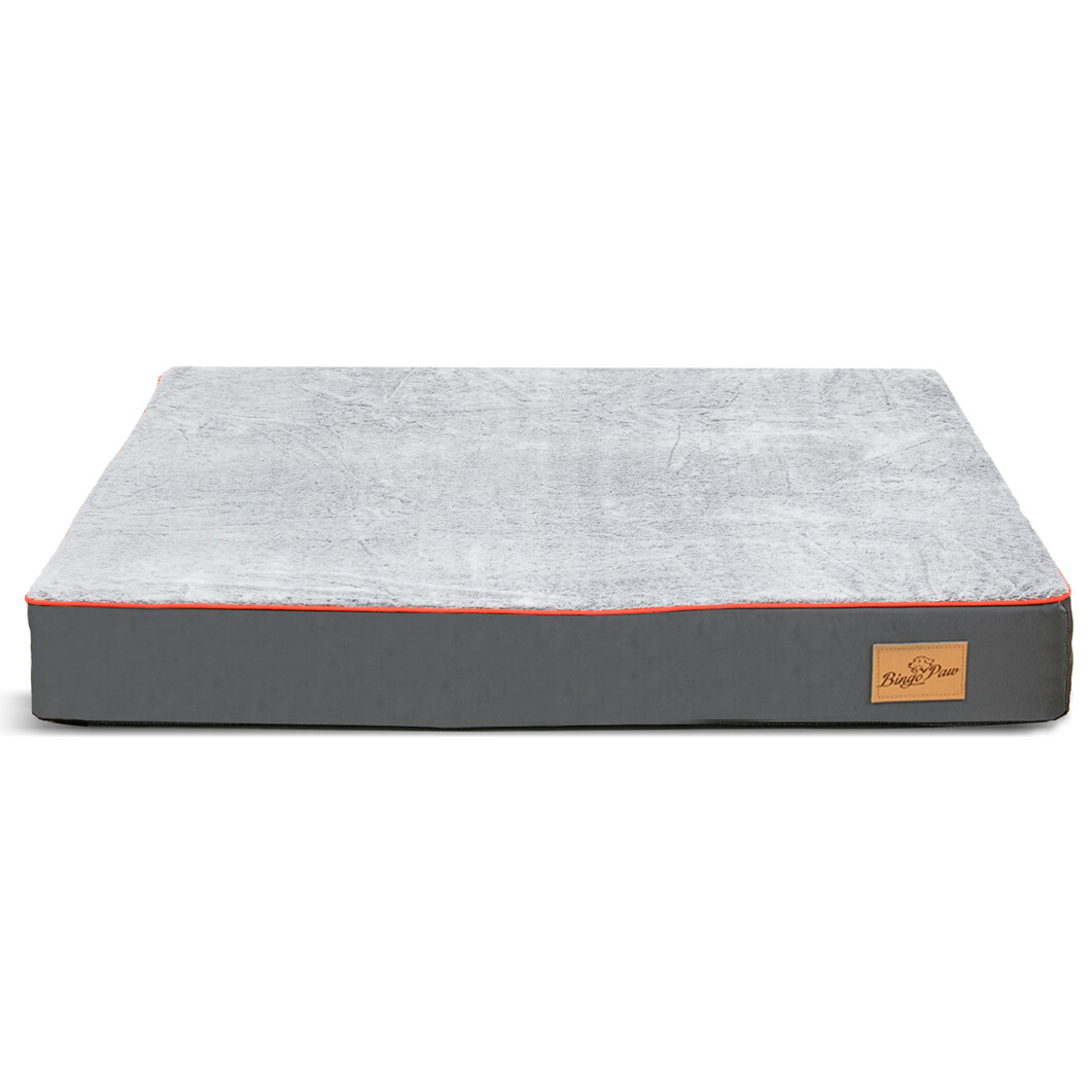 Thick Pillow Orthopedic Dog Bed Soft Foam Kennel Mattress Beautiful Stone Gray