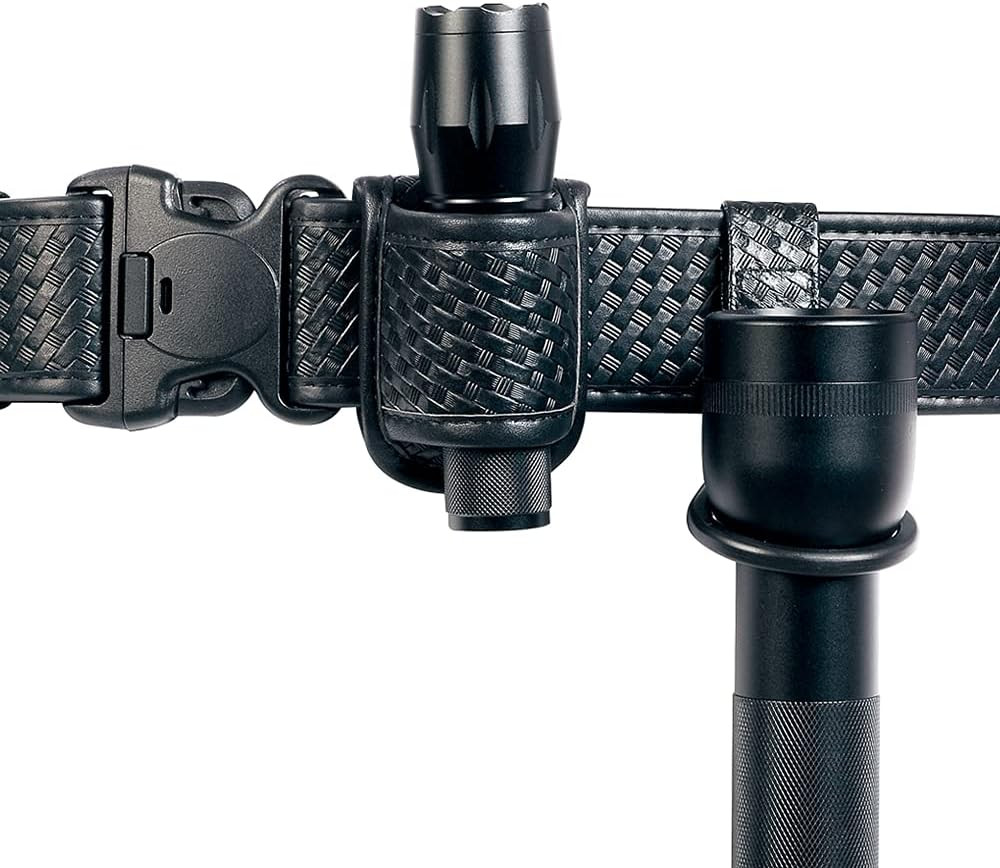 Compact Flashlight Holder(Open Top)+ Flashlight Ring Strap Holder Hold Mag Lite