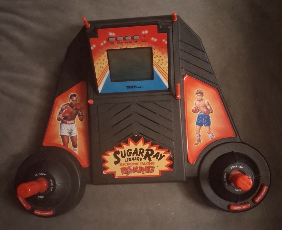 Sugar Ray Leonard Electronic Talking Boxing Game 1989 Tested Working Tiger