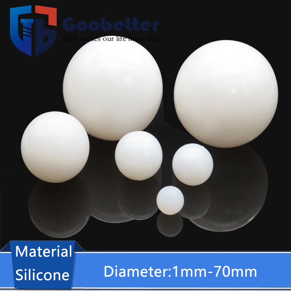 Silicone Ball Solid Bouncy Balls White Diameter 7mm 4000Pcs