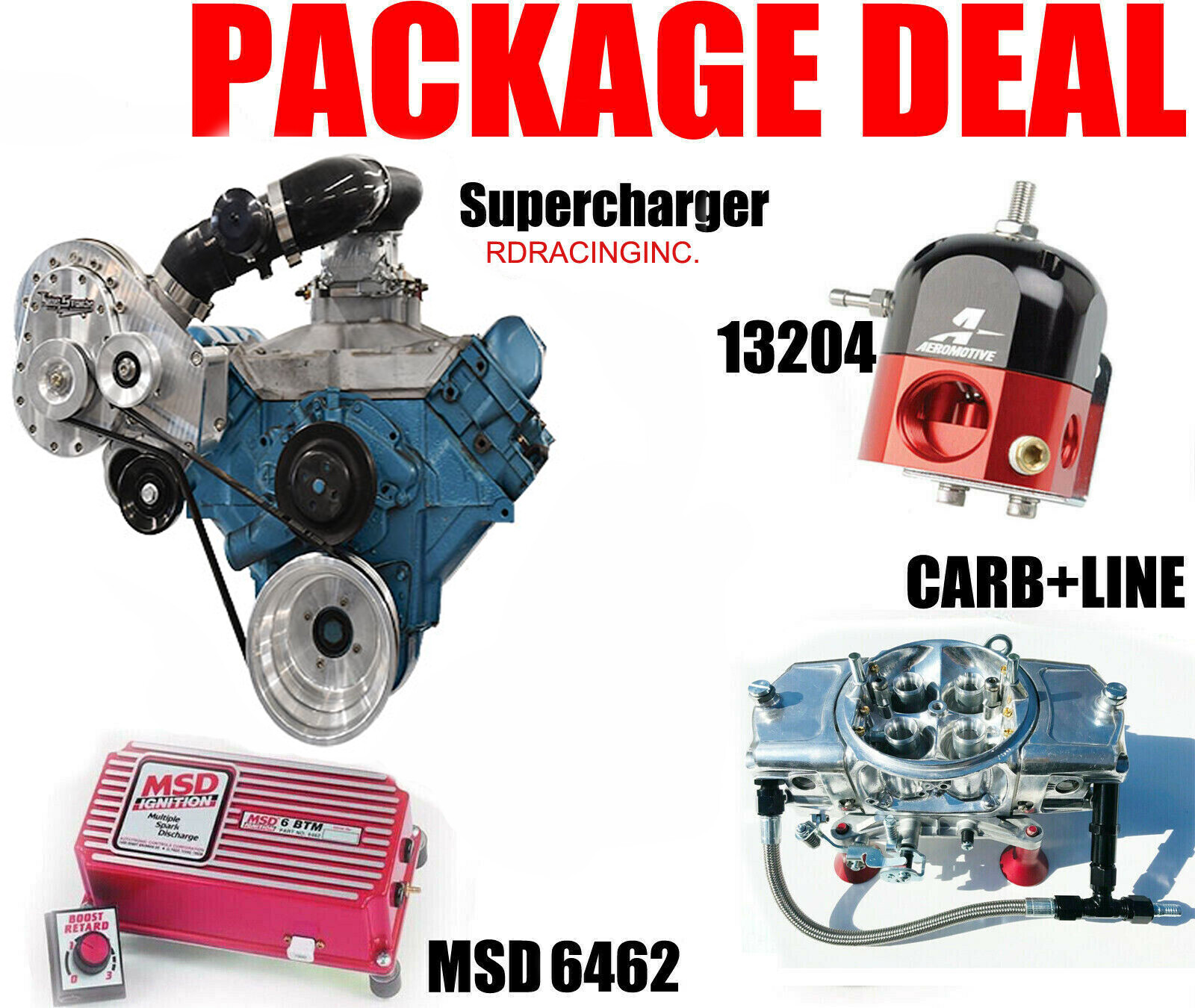 TORQSTORM SUPERCHARGER SYSTEM BIG BLOCK OLDSMOBILE ARP-K-GM-OLDS-PS CARB COMBO.