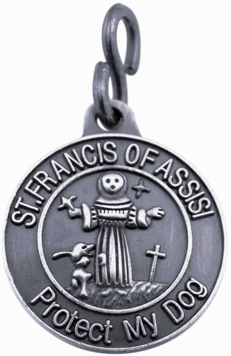 St. Francis Dog Pet Medal (ES584) NEW - 1" Diameter