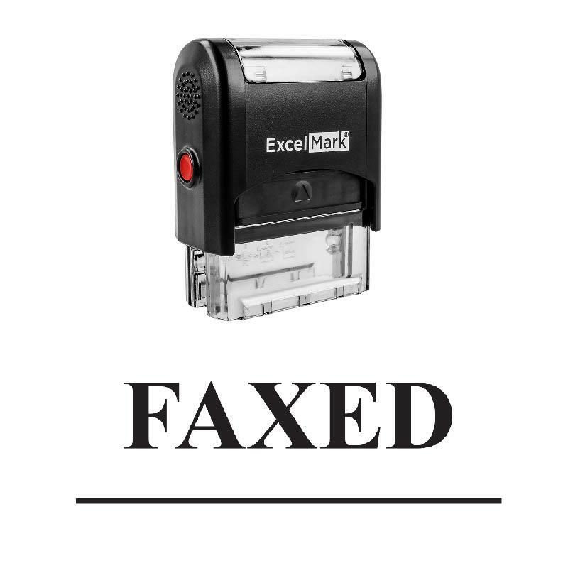 Line FAXED Stamp - Self-Inking / Black