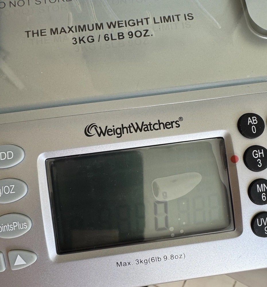 Weight Watchers Silver Electronic Food Scale with Point Plus Value Database
