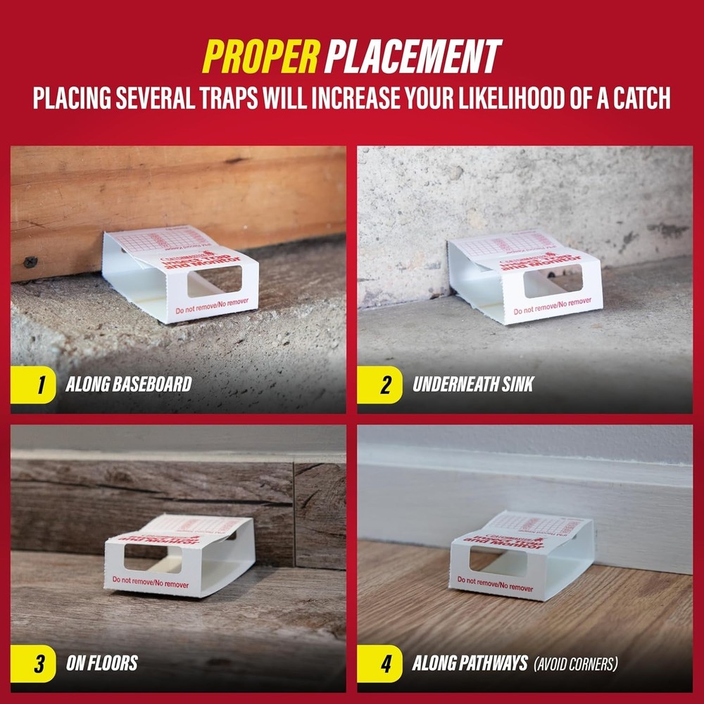 Adhesive Roach Killer & Spider Traps - 30 Count for -Round Effectiveness