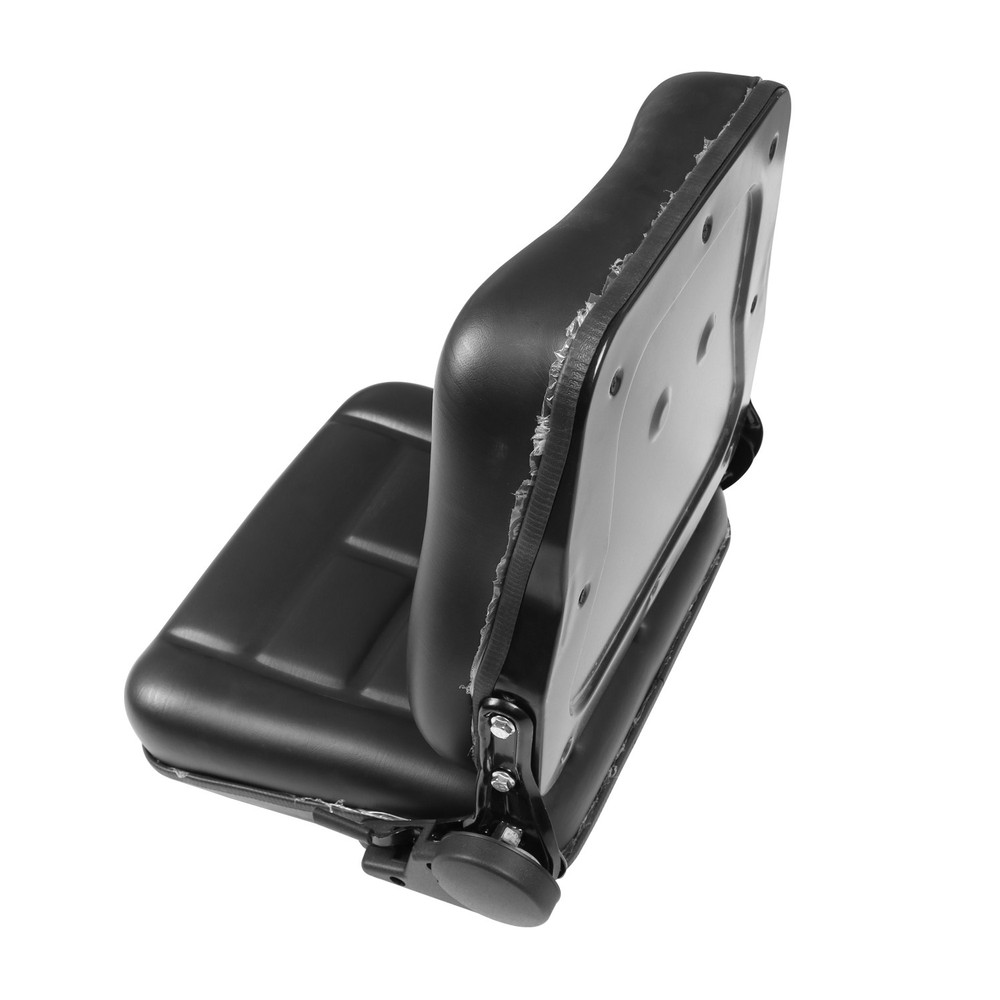 Black Tractor Excavator Seat Adjustable Angle Back With Slide