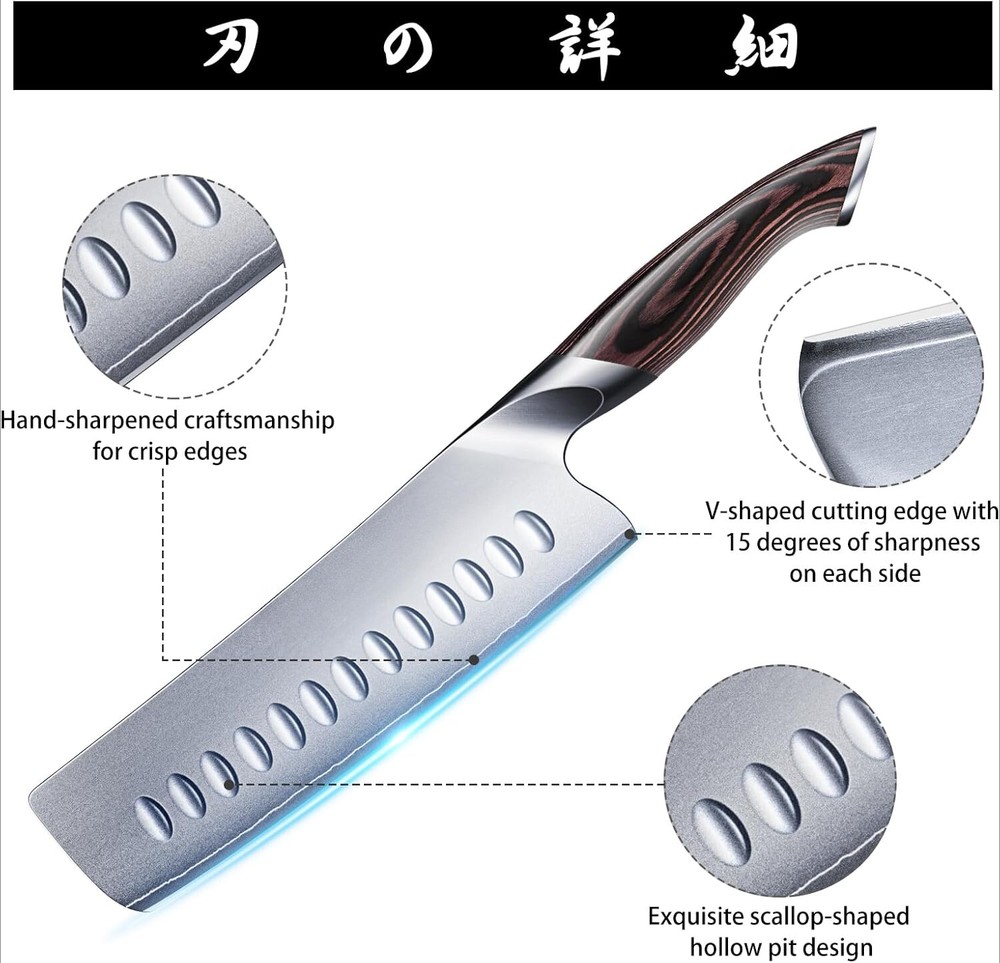 7-Inch, Multi-Purpose Meat and Vegetable Sharp Kitchen Knife