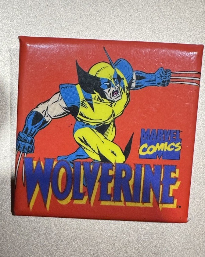 1996 MARVEL COMICS  PIN BUTTON SQUARE 1.5 INCH WOLVERINE #1149