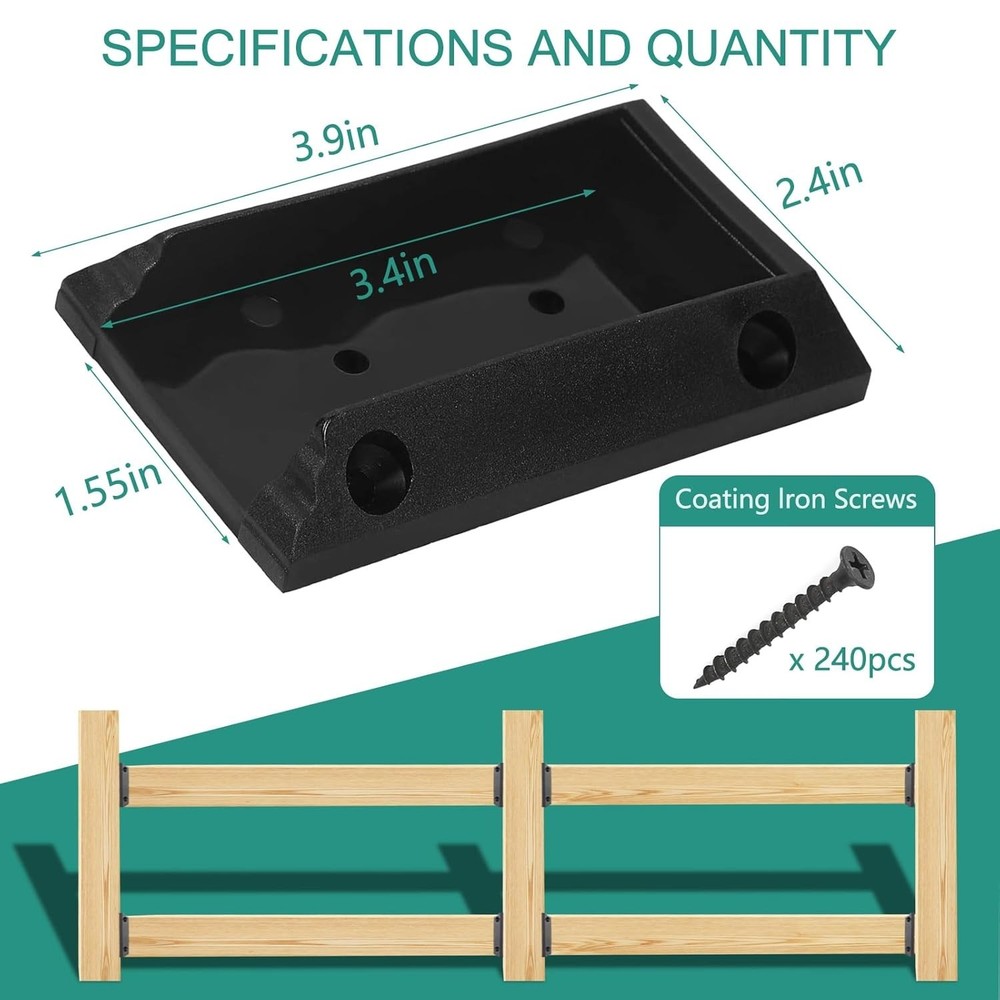 40pcs Deck Railing Brackets for 2x4 Wood Post