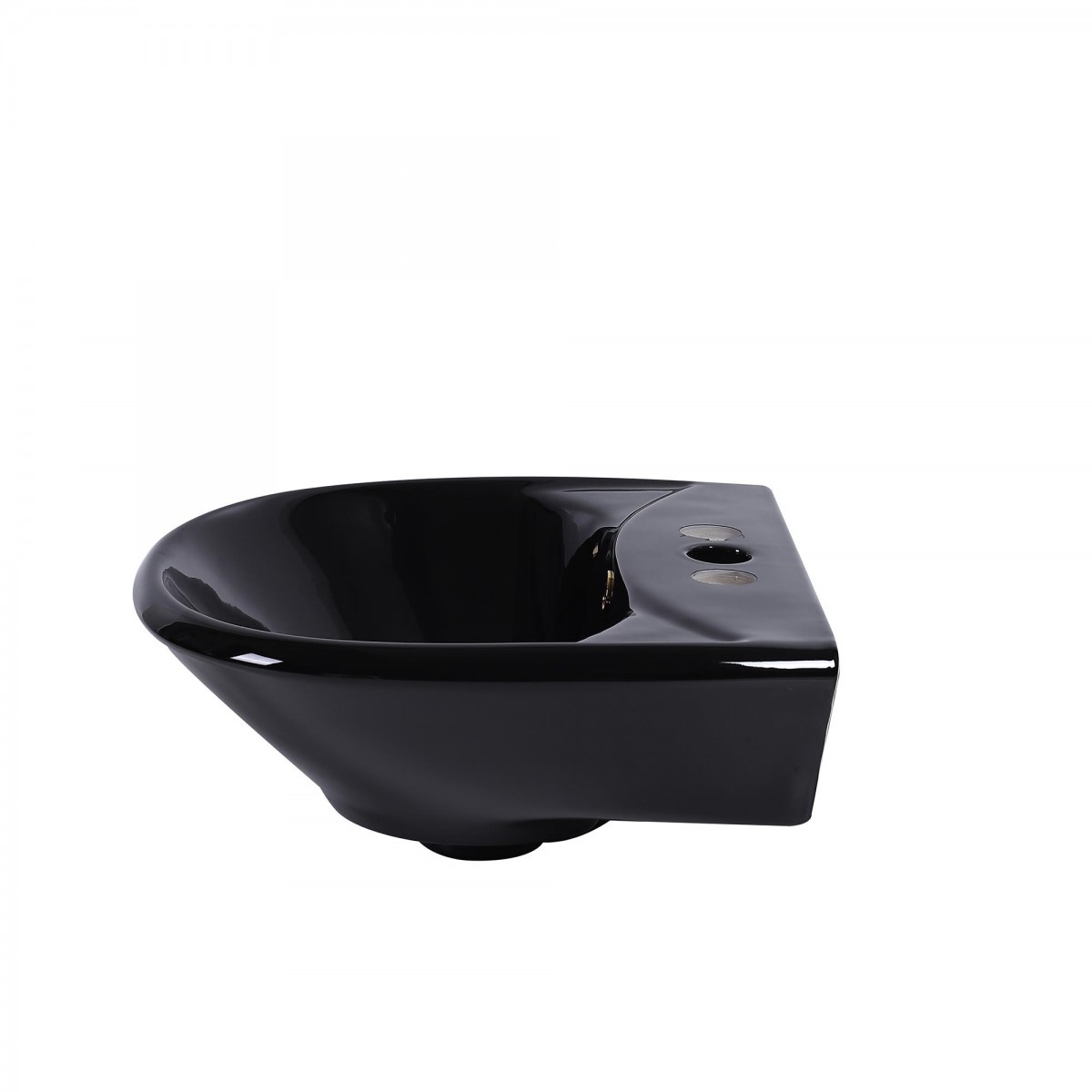 Renovators Supply Black Bathroom Pedestal Sink 4" Centers with Overflow