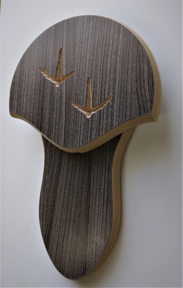 Rustic Grey Carved Turkey Mounting Kit with Beard Plate 02
