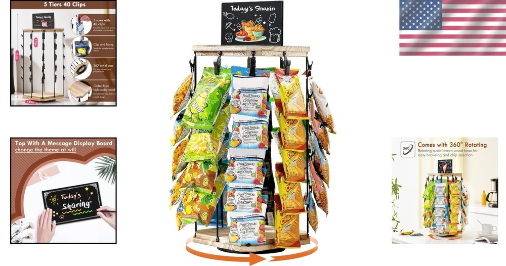 Rustic Brown Candy Display for Concession Stand