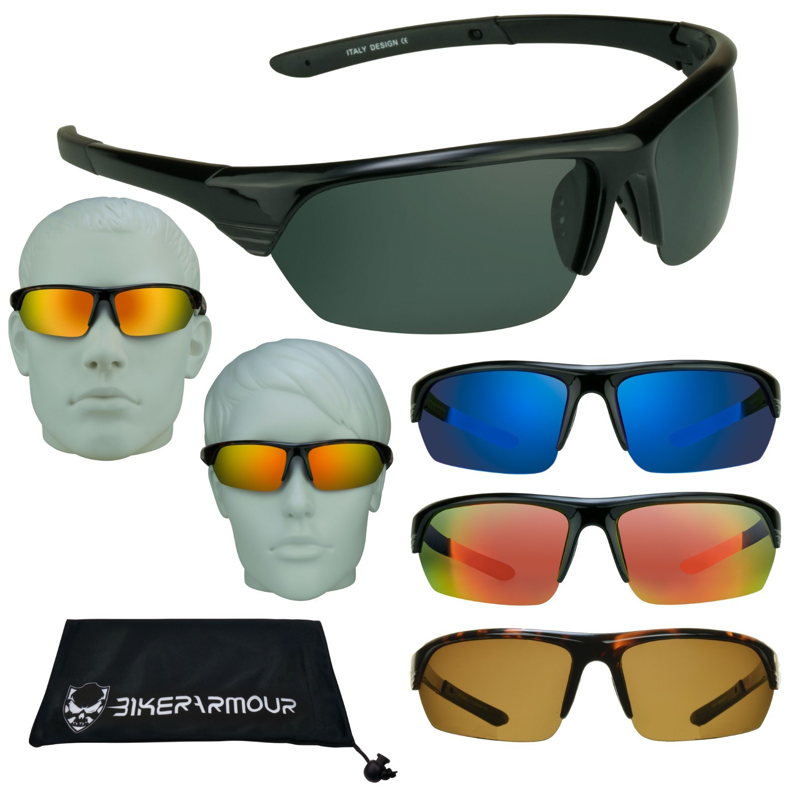 Polarized Mirrored Sunglasses Golf Fishing Running Cycling Driving Glasses