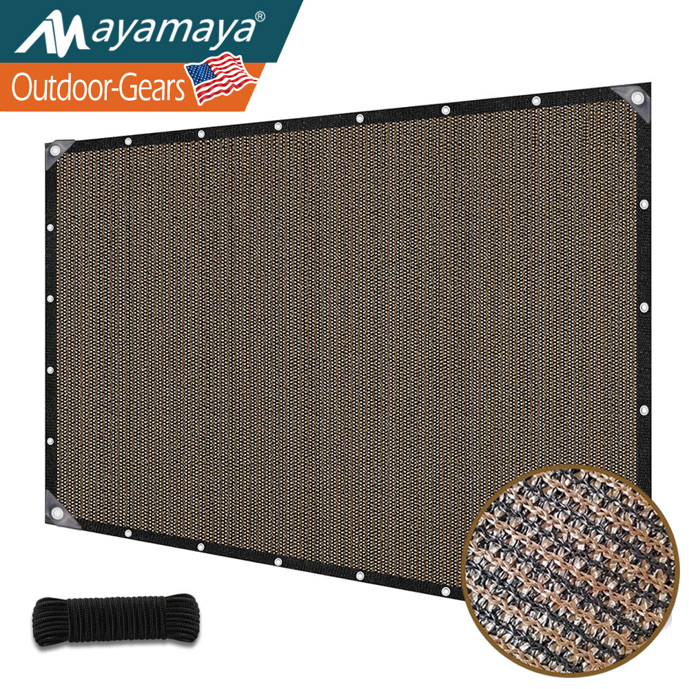 Patio Sun Shade Cloth with Grommets 90% Outdoor Sunshade Canopy Cover Screens