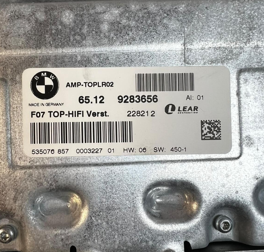 2012 BMW 750 AMPLIFIER HIFI SYSTEM CONTROL MODULE UNIT 65129283656 OEM