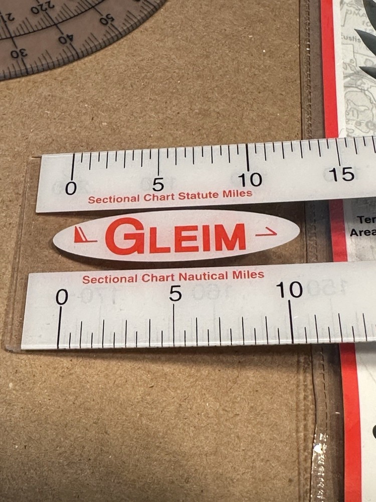 Gleim Navigational Plotter.Sectional/World AeronauticalTerminal Area Chart Scale