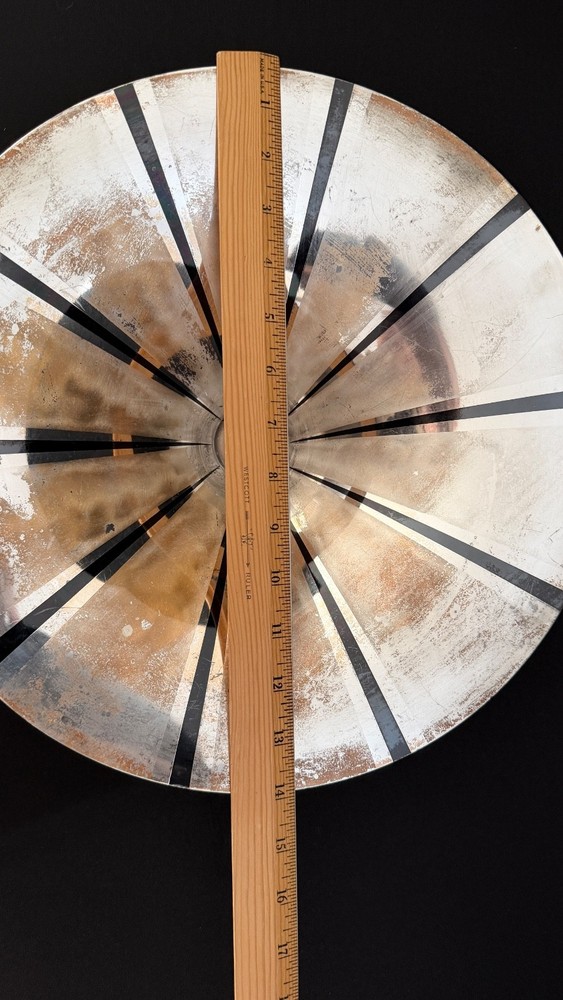 Vtg WMF Ikora Art Nouveau Deco 14" Fruit Bowl Germany EP Brass Silverplate MCM