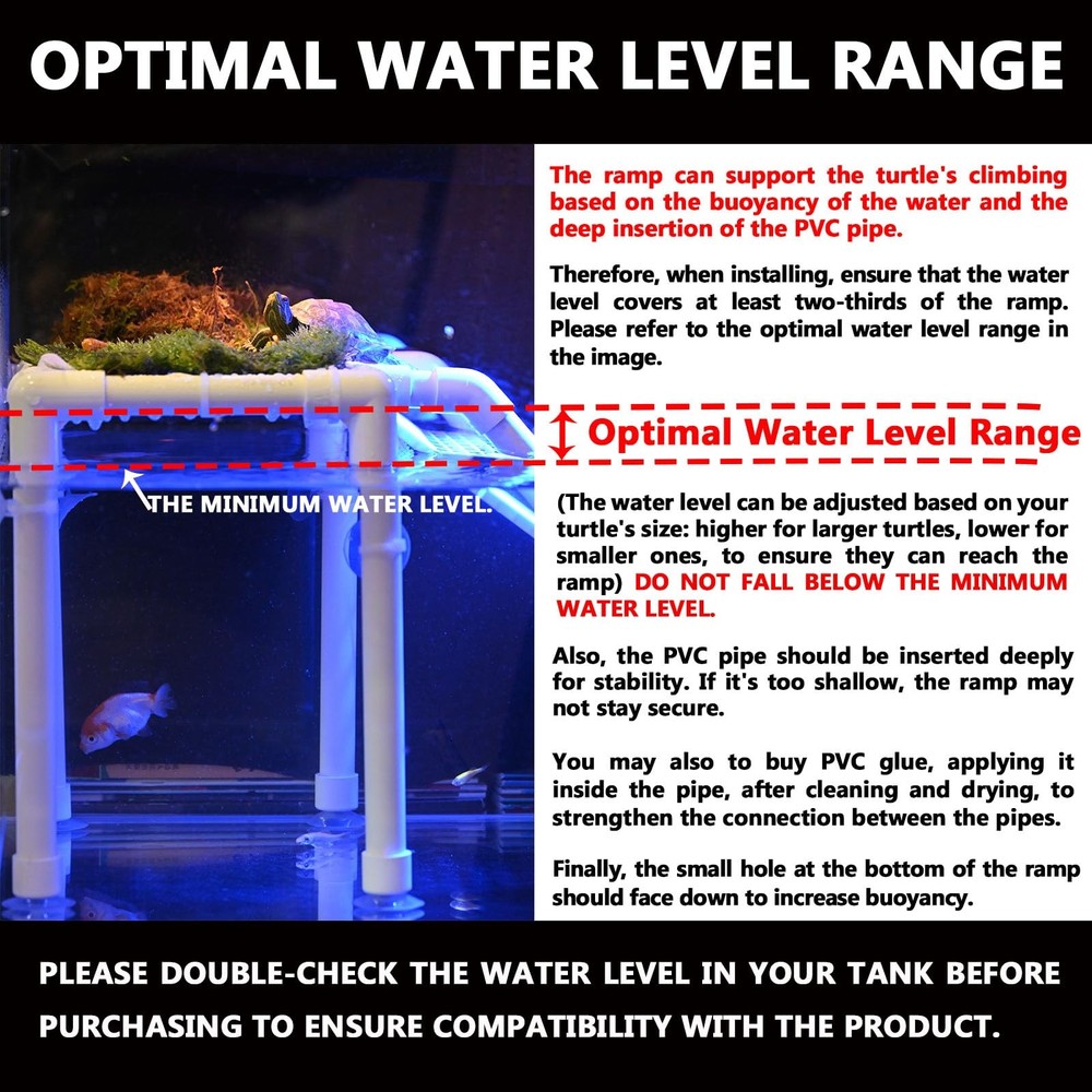 Turtle Tank Accessories Turtle Basking Platform for Aquatic Turtles Docks, 10...