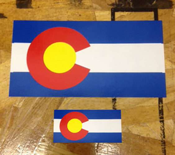 Colorado State Flag Sticker decal 3 for 1